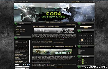 Смотреть изображение файла шаблон cod4 для ucoz